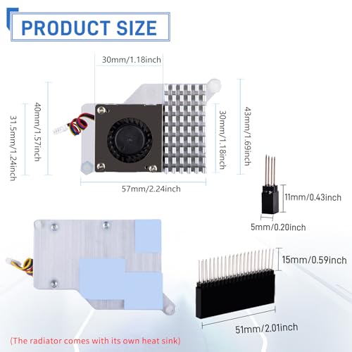 GeeekPi P33 M.2 NVME M-Key PoE+ Hat with Official Pi 5 Active Cooler for Raspberry Pi 5, Support M.2 NVMe SSDs 2230/2242/2260/2280 - Image 6