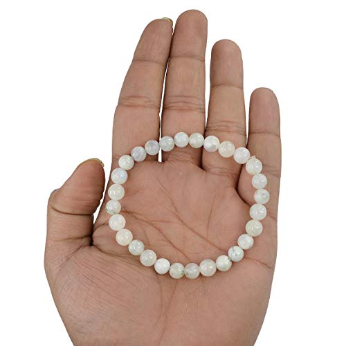 Image of Reiki Crystal Products Certified Natural Crystal Stone Bracelet 6 mm Round Beads for Men and Women | Premium Gemstone Jewellery Collection | Reiki Charged | Multiple Stone Variants Available