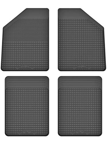 KO-RUBBERMAT - Alfombrillas de goma para Fiat UNO II (año de fabricación 1989 – 2002) ideal adaptado 4 piezas un juego