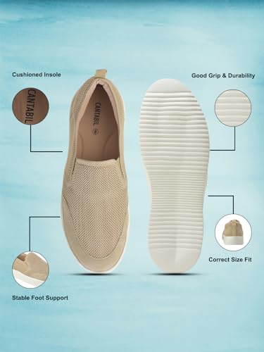 Image of Cantabil Casual Shoes for Men l Lightweight & Comfortable with Cushioned Insole Flynet Upper EVA Sole Slip On Closure (P MFTW00153E)