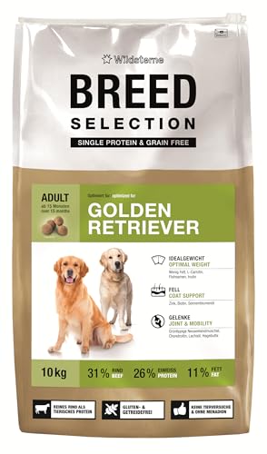 Wildsterne Breed Selection Golden Retriever, 10 kg | Getreidefreies Trockenfutter | Monoprotein | von Tierärzten entwickelt
