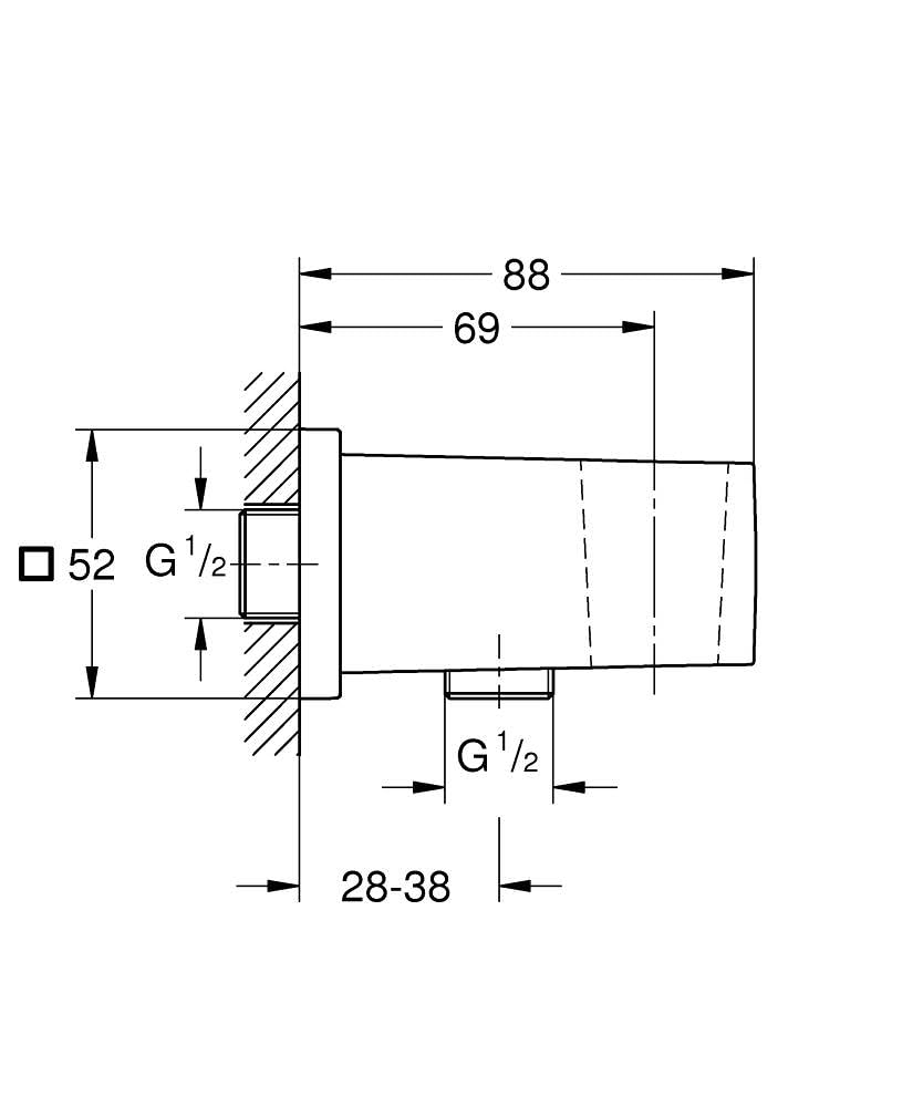 GROHE Euphoria Cube Coude à Encastrer 26370DC0 (Import Allemagne)