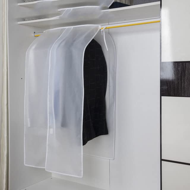 DINGDE 3-Size Type Transparent Wardrobe Clothes Dust-Proof Hanging Bag Cover Moisture-Proof Can Washable Storage Bag