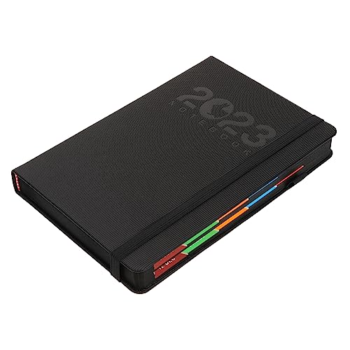 Angoily 2023 Plan Anual Calendars Planificador Mensual Cuaderno De Gestión Del Tiempo Daily Planner Planificador Escolar Computadora Portátil Planificadores Black Papel