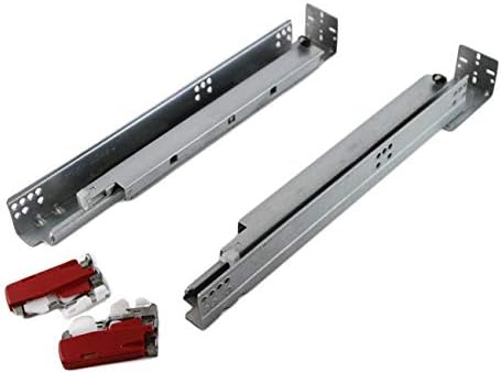 Contempo Living Inc Enmarcado hidráulico cierre suave oculto bajo montaje 15 38 pulgadas extensión completa cajón correderas (paquete de 3 pares)