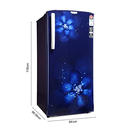 Image of Godrej 192 L 5 Star Inverter Direct-Cool Single Door Refrigerator (RD EDGENEO 207E 53 THI ZN BL, Zen Blue, Farm freshness upto 24 days, 2022 Model), Free 1 Year Extended warranty