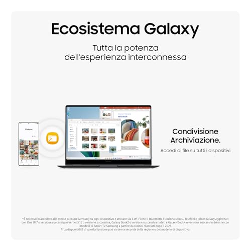 Galaxy Book5 Pro 14", Garanzia 3 anni, AI PC, Processore Intel Core Ultra 7 Serie 2, 16GB RAM, 1TB SSD, Display touch 3K Dynamic AMOLED 2X, Windows 11 Home, Copilot+ PC, Gray [ITA] - Notebook - Immagine 10