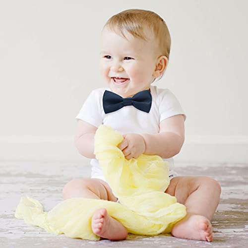 Motyawn Kids Bow Ties-Toddlers Adjustable Bowties Classic Pre-Tied Bowtie Baby Cute Accessories Bow Tie Boys Solid Tuxedo Bowties For Wedding, Holiday Party-Navy Blue #TOP5