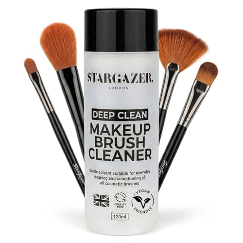 Stargazer Makeup Brush Cleaner - Deep Cleaning Solution for Makeup Brushes - Removes Foundation & Eyeshadow Residue - Easy Brush Care - Cruelty-Free