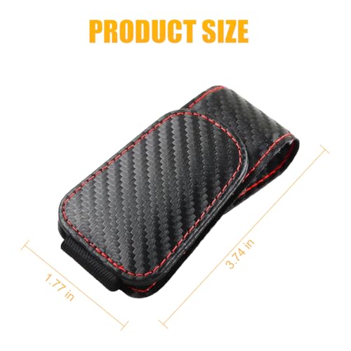 Image of AICEL Sunglasses Holders for Car Sun Visor, Leather Eyeglasses Hanger Mounter, Magnetic Glasses Holder and Ticket Card Clip, Auto Interior Accessories Universal for SUV Pickup Truck