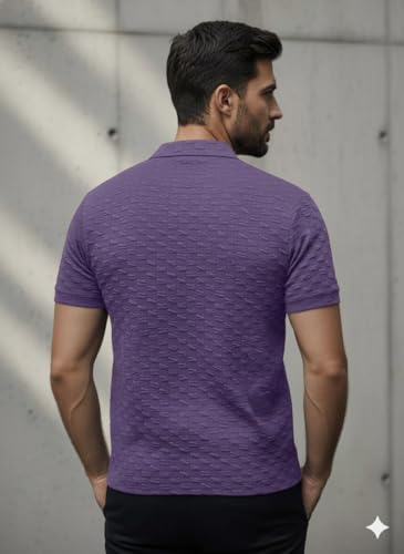 Image of Preneum Men's Poly Cotton Rich Solid Polo Tshirt | Collar Tshirts | Half Sleeves | Plain-Regular Fit (Available in Plus Sizes)