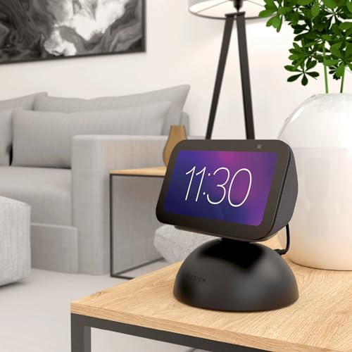 Image of Echo Show 5 Bundle: Includes, Echo Show 5 (3rd Gen, 2023 release) | Charcoal and Made for Amazon Battery Base | Charcoal