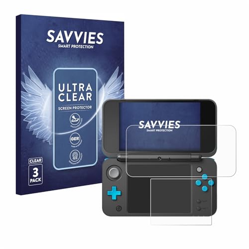 savvies Protector Pantalla para New Nintendo 2DS XL 6 Unidades   Película Ultra Transparente