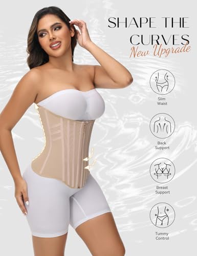 Image of SHAPSHE Waist Trainer for Women Tummy Control Corset Sport Workout Body Shaper Postpartum Belly Band Gym