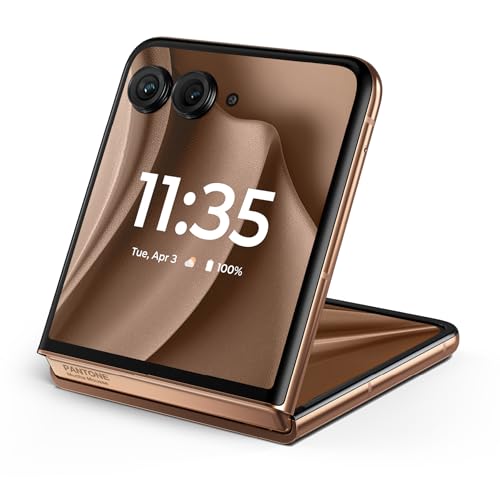 Image of Motorola Moto Razr+ 2025, 256GB + 12GB RAM, Pantone Mocha Mousse - Unlocked