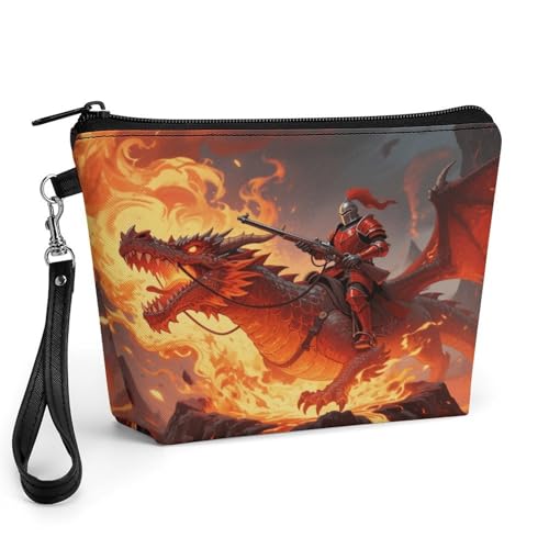 Bolsa de maquillaje Dragon Rider con asa para ordenar tus cosméticos de viaje