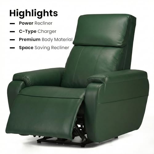 Image of Zeus Motorized Recliner | Premium Leatherette Upholstery | Single Seater Recliner Sofa for Office, Corporate & Hospitality | Ergonomic, Sleek & Space-Saving Design | 18 Months Warranty