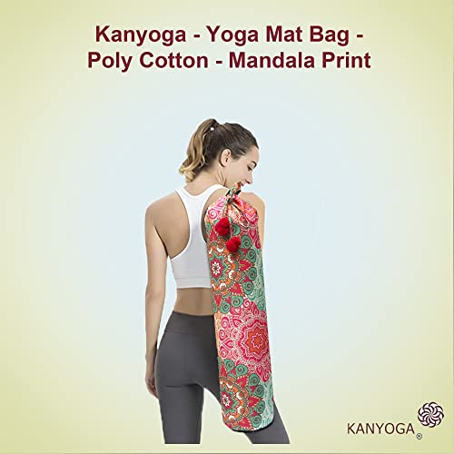 Image of Yoga Mat Cover Bag | Cotton Exercise Fitness Durable | Mat Carry Bag Cover Only With Strong Shoulder Straps | Yoga Mat Bag For Men & Women (Multi, L 74 X W 25 Cm)