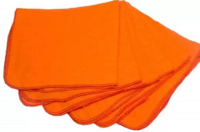 Image of Best and Unique Yellow Duster Cotton for Fine Quality Cleaning Home, Kitchen, Car, Table, Mirrors, Car This Big Large Cloth Mop Pocha Set for Wet & Dry Cotton Cleaning Cloth Color: Orange (6)