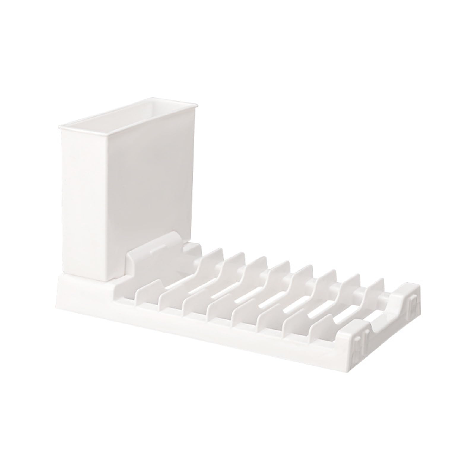 carotoe Space Saving Drying Rack Sturdy Storage Organizers with Handling Positions and Cup Holder Easy Assembly Storage Rack