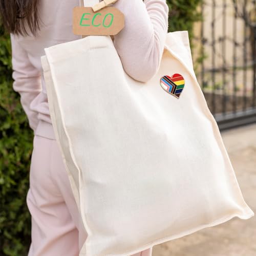 Image of 4 Pcs Metal Pride Pins Pins Hearts Inclusive Progress Pride Pin Rainbow Gay Flag LGBTQ Progressive Lapel Rainbow Bulk Enamel LGBT Lapel For Clothes Bags Hats Valentine's Day Accessories