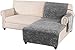 AQIGR Wasserdicht Sofabezug Samt Chaise Longue Sofa Überwürfe für Rechter Arm Sofabezug Couchbezug Bezug für das Rechter Chaiselongue-Sofa Sofahusse für Hunde (Color : Ivory, Size : X-Large Sofa)