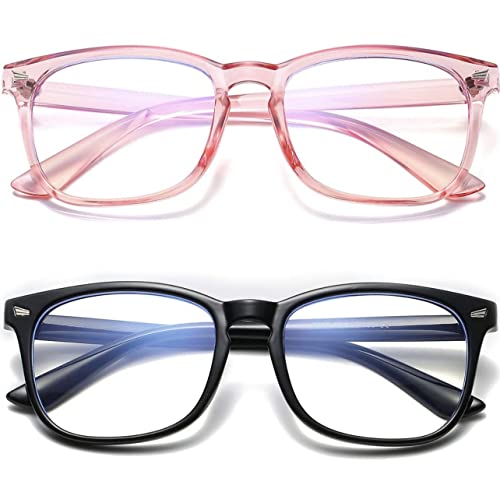Image of IFLASH Blue Light Blocking Glasses Gaming Filter Transparent Square Eyeglasses for Eye Protection Men Women, Computer /Tablet /Laptop /Mobile /TV, Anti-blue & Anti eyestrain