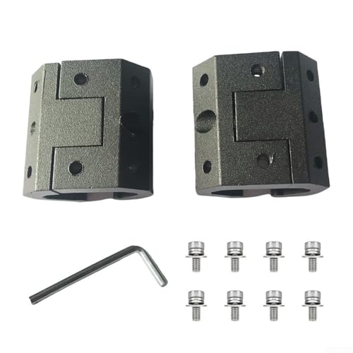 Jotekonoby Clip de riel para sistema de embalaje, soportes de esquina de riel de metal, negro, accesorios de montaje para panel de carrocería de automóvil, paquete de 2 con kit de herramientas