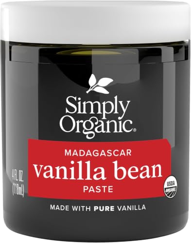 Image of Simply Organic Vanilla Bean Paste, 4 Ounce Jar, Certified Organic, Kosher, Vegan, Non-GMO Rich Soft Paste, Warm Woody Aroma (Pack of 6)