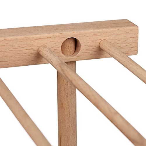 Relaxdays Stendi Pasta Fresca in Legno, 8 Bracci