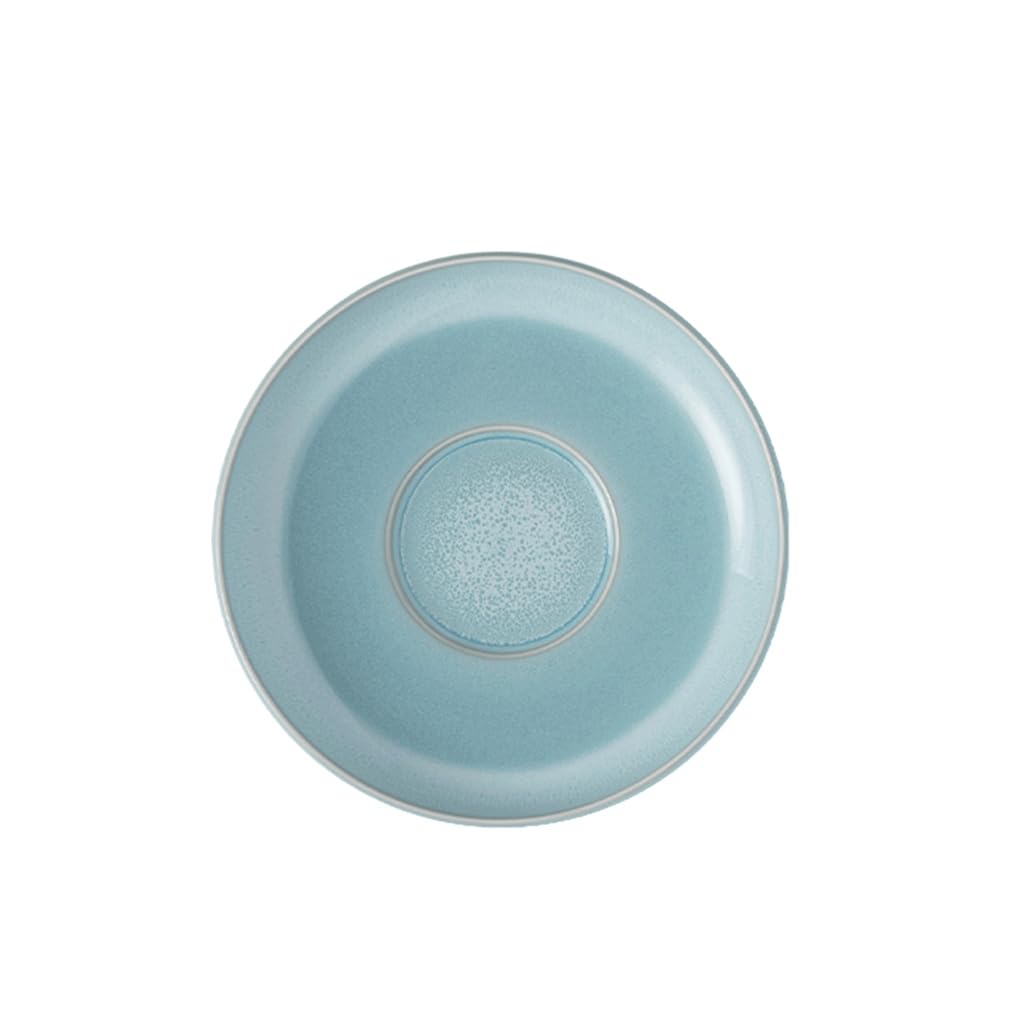Like. by Villeroy & Boch – Perlemor Aqua Coffee Cup Saucer, Dimensions: Approx. 16 × 16 × 3 cm, Blue, Dishwasher-Safe & Microwave-Safe, Pottery-Look Effect Glaze, Premium Porcelain Saucer
