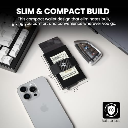 Image of CODE 118 Wallet for Men - Slim Minimalist Aluminum Smart Wallet with RFID Blocking - Compact cash and Credit card holder with Pop Up Ejector (Classic, Jet Black)