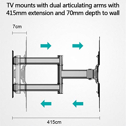 Supporto Tv Parete,Staffa Tv tv Montare a parete for la maggior parte 26-50 pollici con girevole estendere 400mm tv La staffa adatta a TV fino a 88 libbre