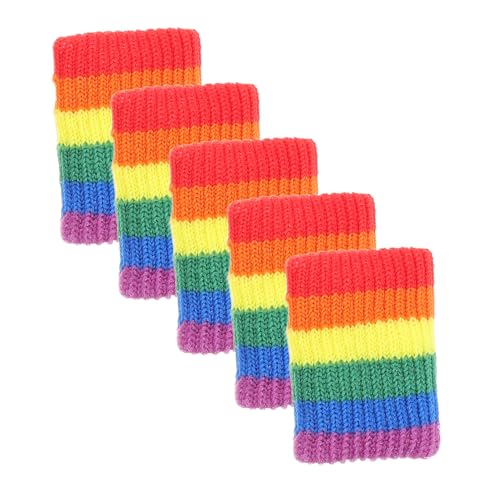 Gogogmee 5Pcs Basketball Thumb Guard Protector Sleeves Elastic Finger Covers for Injury Prevention Breathable Sport Accessories Finger