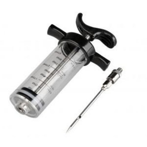 Ibili Marinierspritze-Set Clasica 23 cm aus Edelstahl/Kunststoff, schwarz/transparent/silber, 23 x 11 x 5 cm, 2-Einheiten