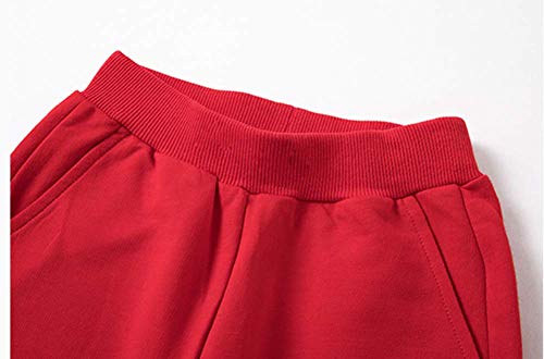 Unisex Kids Solid Cotton Drawstring Waist Pants Toddler Baby Active Sweatpants4