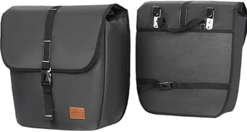 Nozuma 防水自転車パニアバッグ 2 個セット 大容量車リアシートバッグ リアラック専用 サイドバッグ兼用リアバッグ 自転車荷物収納用 (1 件:2 個入り)