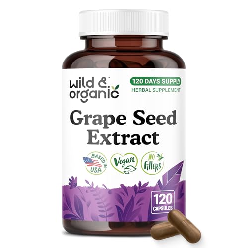 Wild & Organic Grape Seed Extract Capsules - Antioxidant Sup