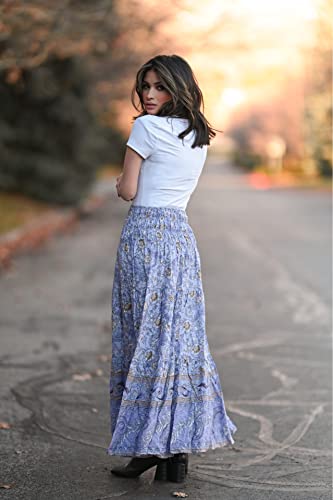 Image of CFLONGE Summer Maxi Skirts for Women 2026 Trendy Floral A Line Boho Skirt