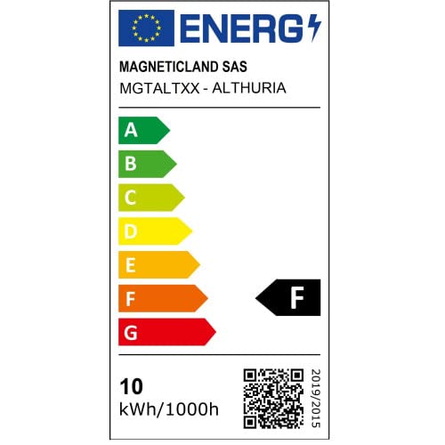 Lampe anti-gravité ALTHURIA PureLine NOIRE pied ALUMINIUM - Noir