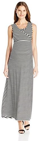 NOM Maternity Women's Maternity Surplice Maternity & Nursing Maxi Dress
