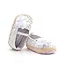 ESTAMICO Infant Girls' Sandal Floral Net Yarn Ballerina Us Sizes 4 White
