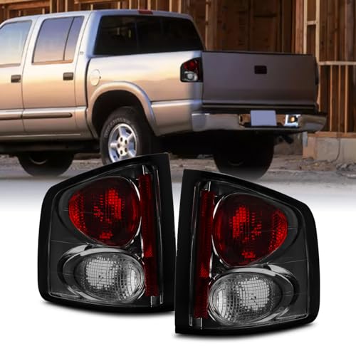 AKKON - For Chevy S-10 GMC Sonoma Isuzu Hombra Rear Tail Lights Signal Brake Lamps Smoked Left + Right