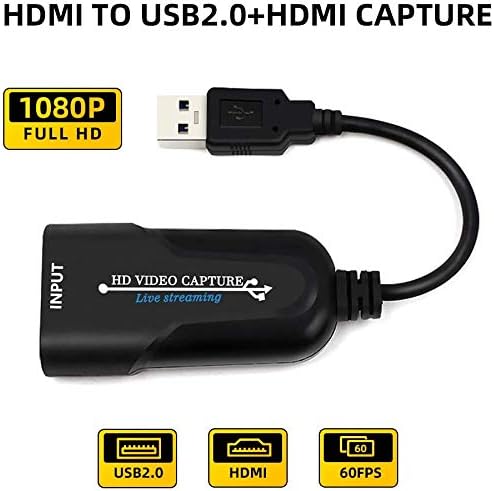 Video Capture Card, HDMI Game Capture Card, USB 3.0 HDMI Game Capture Card, 1080P Game/Live Broadcast/Recording