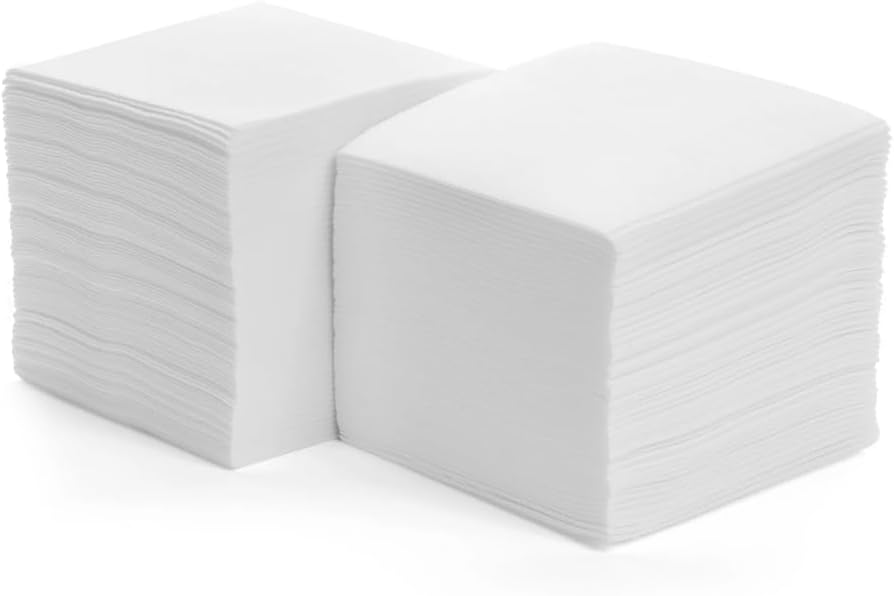 JMS we create smile - Pack of 10-1Ply Mini Square Tissue, White Cocktail Soft Napkins, 10 × 10cm Disposable White Papers, Ideal for Home Office Catering Weddings(1000 Sheets)