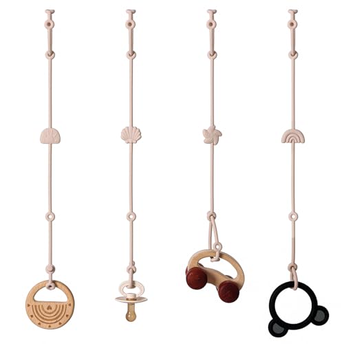 Image of Andy Bear Toy Straps for Baby Toy Safety Straps Silicone High Chair Toys Straps Toddler Bottle Straps for Strollers, High Chair, Cribs, Car Seat, Stroller Accessories, Baby Pacifier Clip-Shifting sand