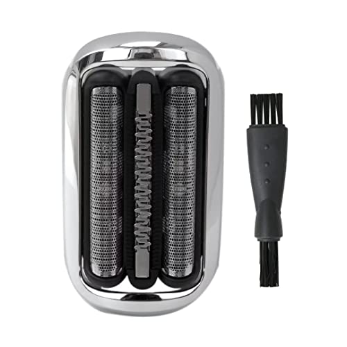 2023 New Version 73S Replacement Silver Replacement Shaver Head &1 brush for Braun Series 5/6 5018S 5020S 5035s 5049s 5050cs 6075cc 6020s 6040cs 6072cc 6075cc 6090cc 7020s 7025s 7027cs 7071cc (Silver)