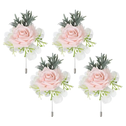 Boutonnière de costume fleur artificielle haute finition pour cérémonie