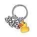 Produktbild Navaris Schlüsselanhänger Entenfamilie - Anhänger mit hochwertiger Zinklegierung - Keychain für Schlüsselbund Handtasche - gelb und Silber
