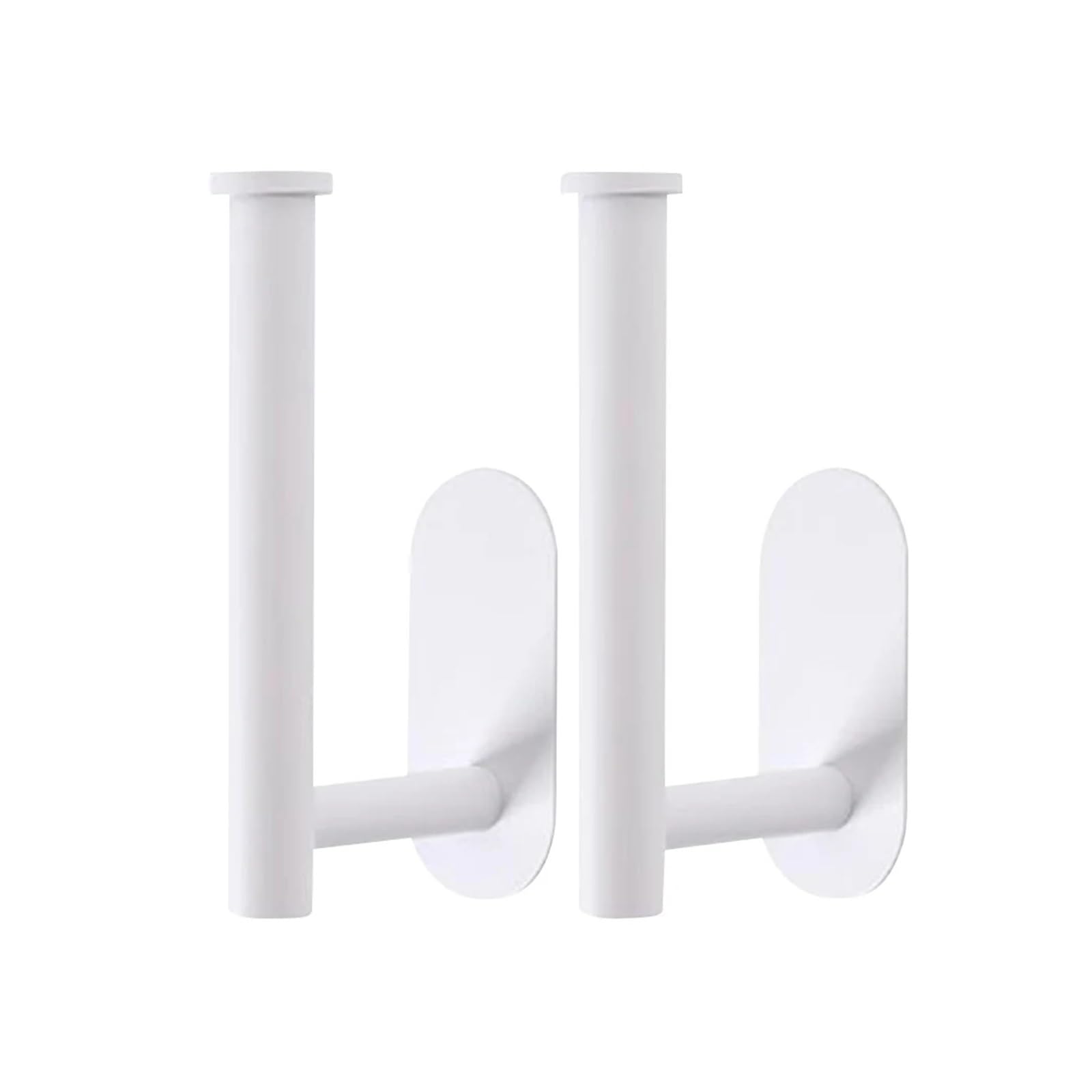 Lot de 2 embrasses Rideaux sans perçage, Crochets adhésifs(White)